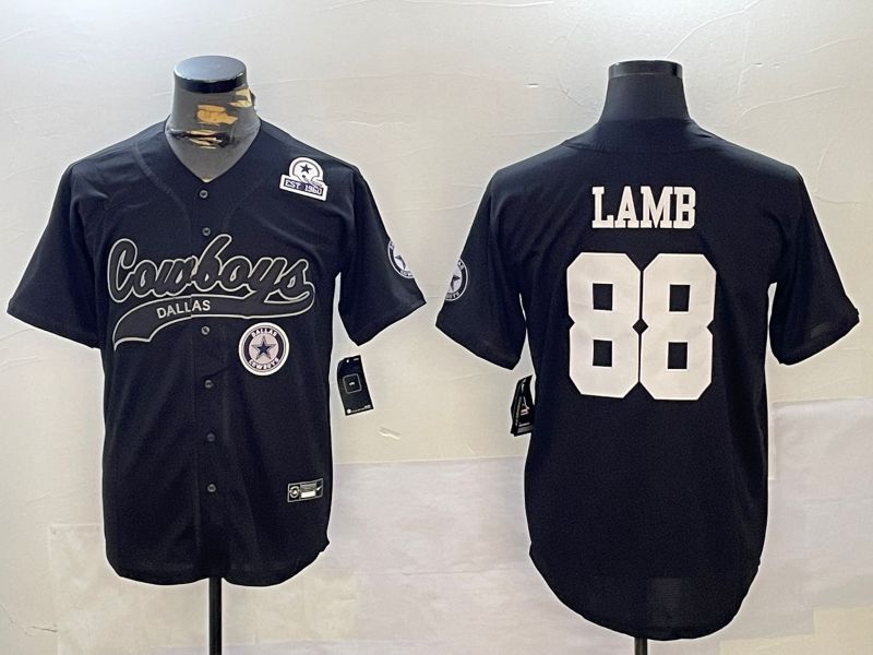 Men Dallas Cowboys #88 Lamb Black Joint Name 2024 Nike Limited NFL Jersey style 6->dallas cowboys->NFL Jersey